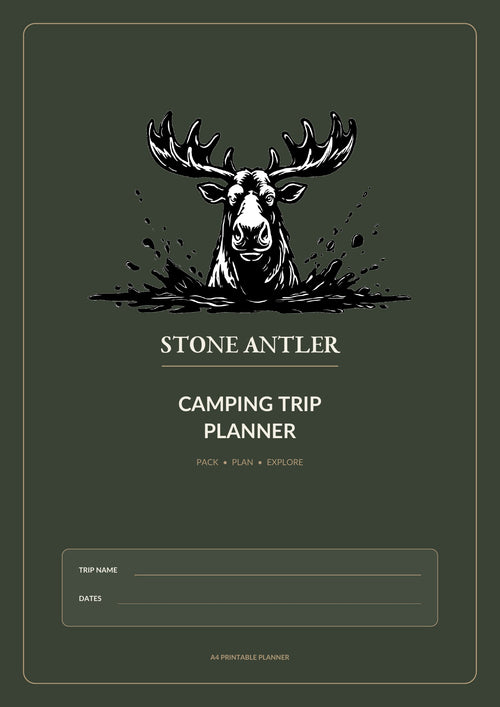 Stone Antler Camping Trip Planner & Packing Checklist – Printable PDF